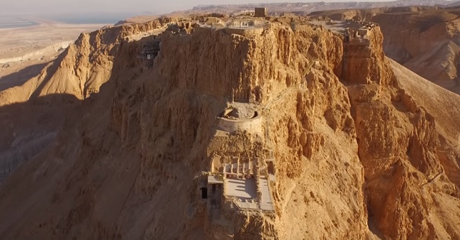 Masada från en drönare